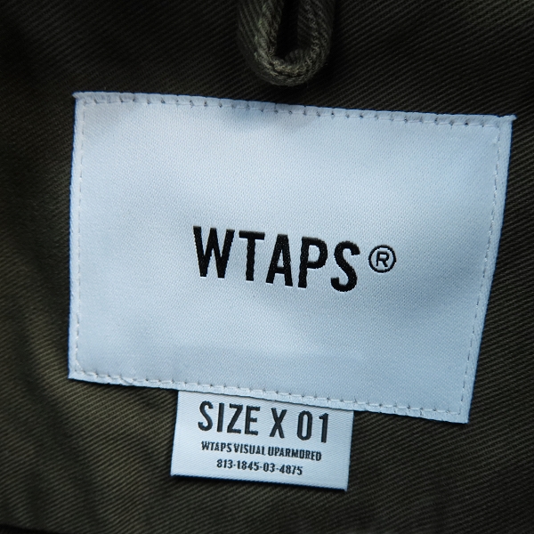 実際に弊社で買取させて頂いたWTAPS/ダブルタップス 20AW COTTON.TWILL コットンツイルボタンダウンシャツ 202TQDT-SHM03/01(S)の画像 2枚目