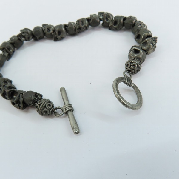 実際に弊社で買取させて頂いたNECROMANCE/ネクロマンス スカルブレスレット Tバーの画像 6枚目