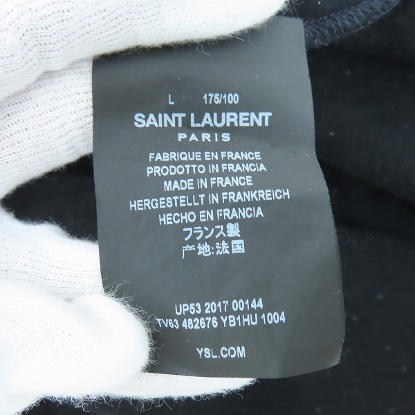 実際に弊社で買取させて頂いたSAINT LAURENT PARIS/サンローラン・パリ 17AW リップ シガー ノースモーキング Tシャツ 482676/Lの画像 3枚目