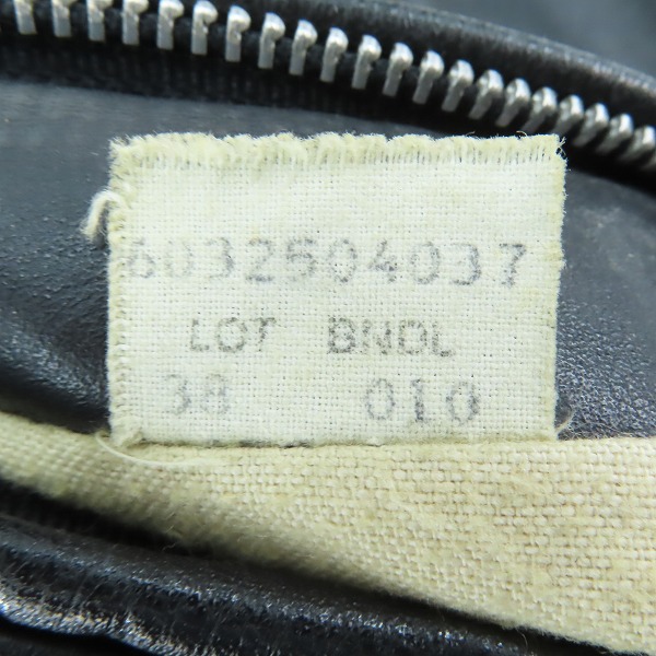 実際に弊社で買取させて頂いたSCHOTT/ショット ライナー付き レザー シングルライダースジャケット/38の画像 4枚目