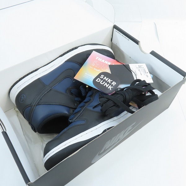 実際に弊社で買取させて頂いたNIKE×FRAGMENT DESIGN/ナイキ×フラグメントデザイン DUNK HI/ダンク ハイ ミッドナイトネイビー DJ0383-400/27の画像 7枚目