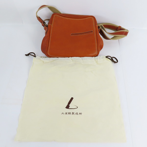 実際に弊社で買取させて頂いた土屋鞄製造所/ツチヤカバン Tone OILNUME/トーンオイルヌメ ジップトップショルダーバッグ/キャメルの画像 9枚目