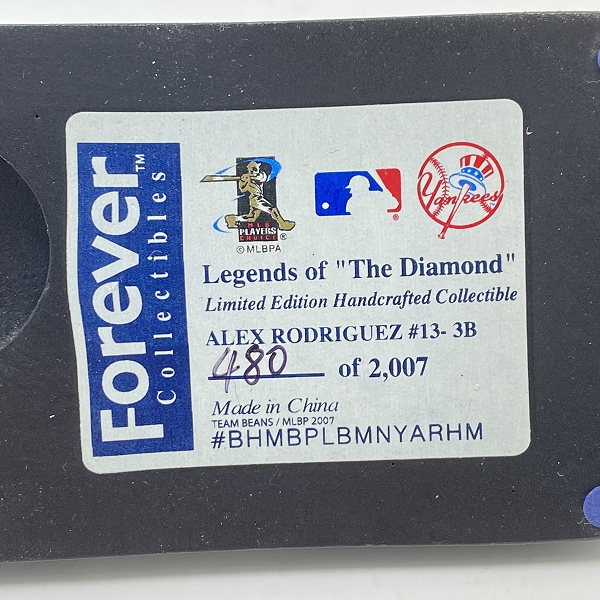 実際に弊社で買取させて頂いたMLB PLAYER BOBBLE アレックス・ロドリゲス ボブルヘッドフィギュアの画像 4枚目