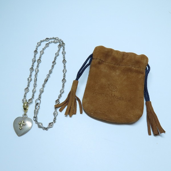 実際に弊社で買取させて頂いたLOREE RODKIN/ローリーロドキン ゴールド ×シルバー925 ハート/クロスペンダントトップ/チェーン付きの画像 8枚目