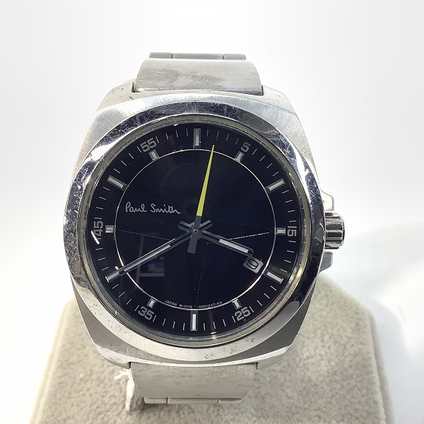 実際に弊社で買取させて頂いたPaul Smith/ポールスミス ラウンド シルバー デイト クォーツ 腕時計 1116-S060761【動作未確認】