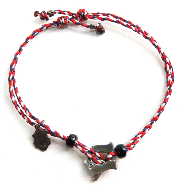 実際に弊社で買取させて頂いた(2)AMP JAPAN/アンプジャパン ホースシュー ブレスレット レッド/ネイビーの画像 2枚目