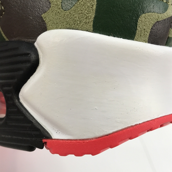 実際に弊社で買取させて頂いた【未使用】NIKE×atmos/ナイキ×アトモス AIR MAX 90 SP REVERSE DUCK CAMO/リバース ダック カモ CW6024-600/26.5の画像 6枚目