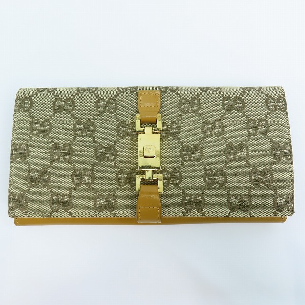 実際に弊社で買取させて頂いたGUCCI/グッチ ジャッキー GG柄 長財布/ロングウォレット