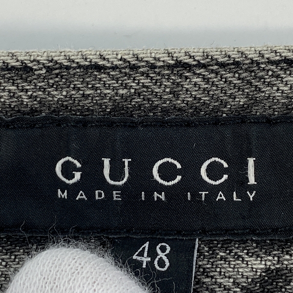 実際に弊社で買取させて頂いたGUCCI/グッチ ストレートパンツ ボタンフライ 222123 XZ403/48の画像 2枚目