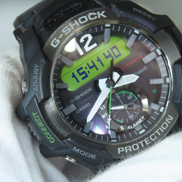 実際に弊社で買取させて頂いたG-SHOCK/Gショック GRAVITYMASTER/グラビティマスター タフソーラー Bluetooth 腕時計/GR-B100-1A3JFの画像 4枚目