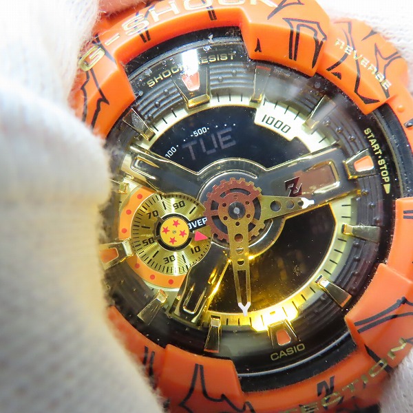実際に弊社で買取させて頂いたG-SHOCK×DRAGON BALL Z/Gショック×ドラゴンボールZ デジタルアナログ GA-110シリーズ コラボ 腕時計 GA-110JDB-1A4JRの画像 4枚目