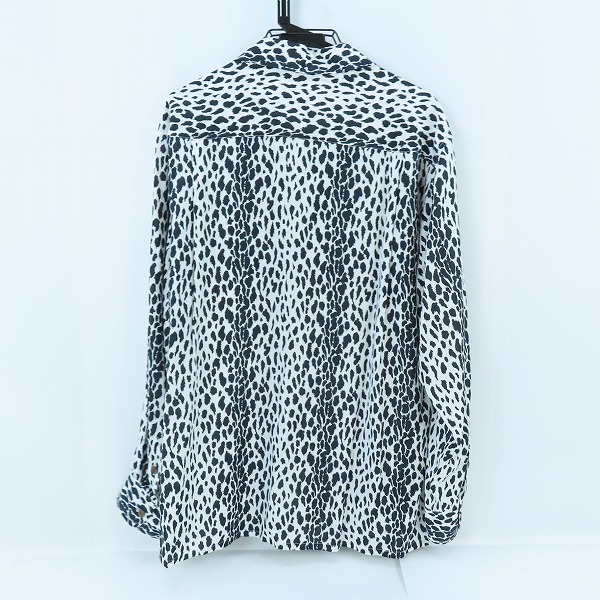 実際に弊社で買取させて頂いたWACKO MARIA/ワコマリア LEOPARD HAWAIIAN SHIRT L/S レオパード ハワイアンシャツ/アロハシャツ ホワイト/ブラック XLの画像 1枚目