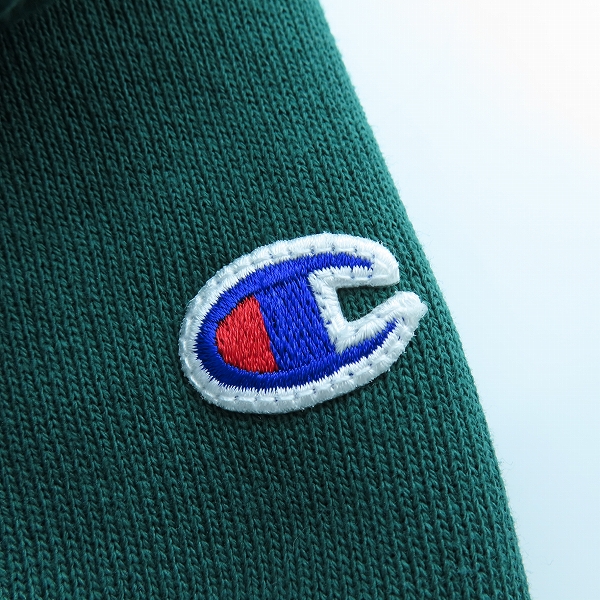 実際に弊社で買取させて頂いたChampion/チャンピオン REVERSE WEAVE/リバースウィーブ NEBRASKA プルオーバーパーカー グリーン CW-A103/Lの画像 4枚目
