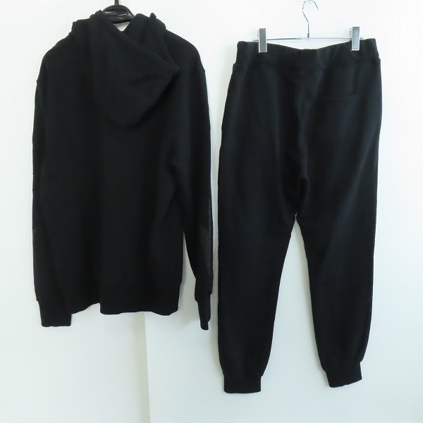 実際に弊社で買取させて頂いたHYDROGEN/ハイドロゲン スタッズ ジップアップ パーカー/スウェットパンツ セットアップ/XXLの画像 1枚目