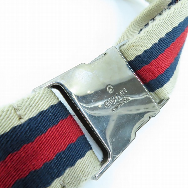 実際に弊社で買取させて頂いたGUCCI/グッチ シェリーライン GGキャンバス ウエストバッグ ボディーバッグの画像 7枚目