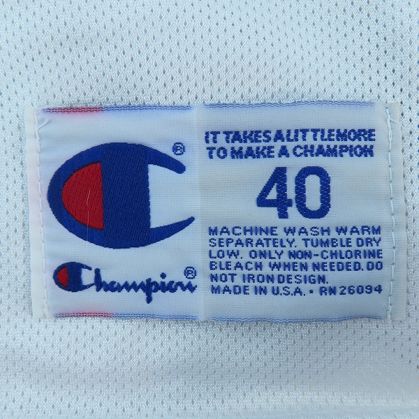 実際に弊社で買取させて頂いた【未使用】Champion/チャンピオン アメリカ代表 オリンピック ドリームチーム ユニフォーム #9 ミッチ・リッチモンド/白/40の画像 4枚目