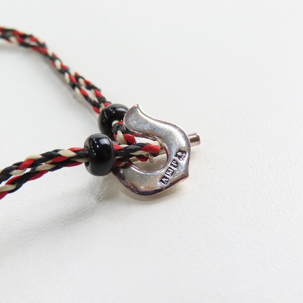 実際に弊社で買取させて頂いたAMP JAPAN/アンプジャパン ホースシュー ブレスレット レッド/ブラック の画像 4枚目