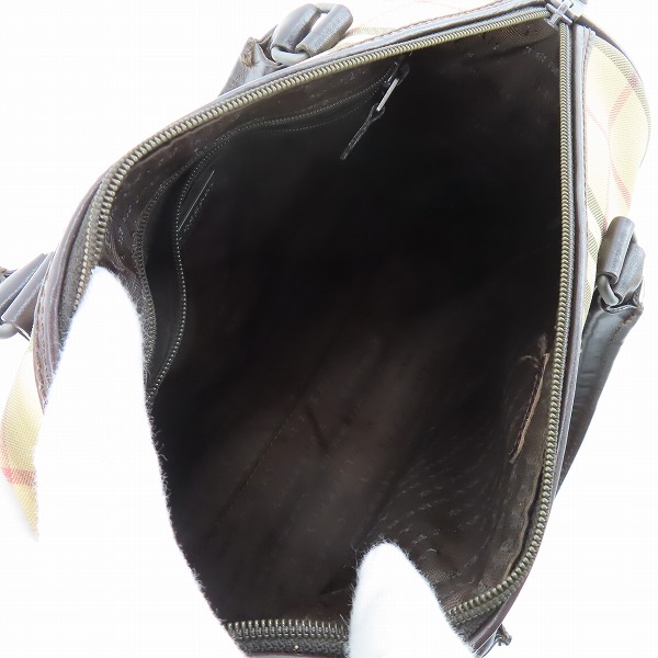 実際に弊社で買取させて頂いたBURBERRY/バーバリー ノバチェック キャンバス/レザー ミニボストン ハンドバッグの画像 3枚目