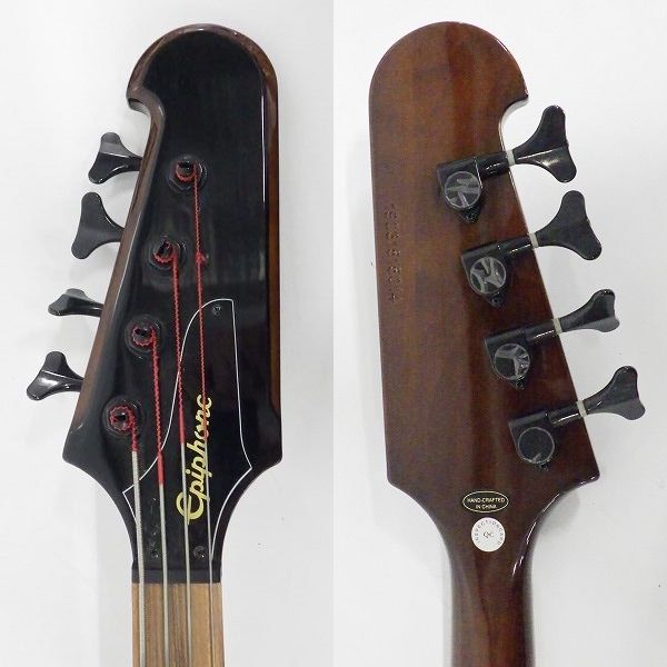 実際に弊社で買取させて頂いた★Epiphone/エピフォン Thunderbird IV/サンダーバード 4弦エレキベース ソフトケース付の画像 2枚目