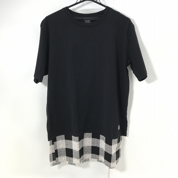 実際に弊社で買取させて頂いたNUMBER (N)INE/ナンバーナイン KOOKS チェック切替 ロング丈 Tシャツ /3