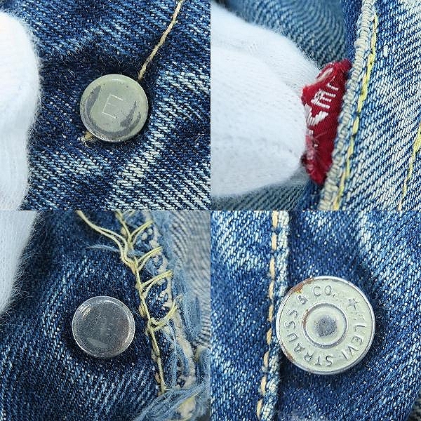 実際に弊社で買取させて頂いたLEVI'S/リーバイス ヴィンテージ 501 刻印E/点々 ビッグE 均等V/足長R ボタンフライ デニムパンツの画像 2枚目