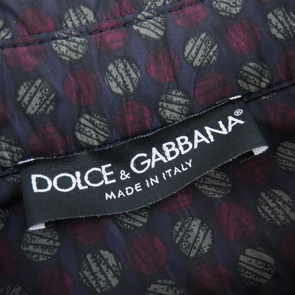 実際に弊社で買取させて頂いた【JPタグ】DOLCE&GABBANA/ドルチェ&ガッバーナ  中綿 ジップアップ ナイロン ジャケット 52の画像 2枚目