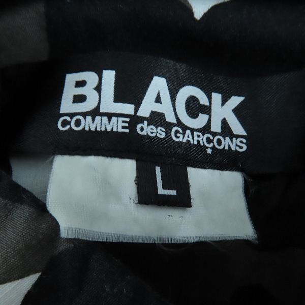 実際に弊社で買取させて頂いたBLACK COMME des GARCONS/ブラックコムデギャルソン AD2018 カモフラ 長袖ボタンシャツ 1B-B008/Lの画像 2枚目