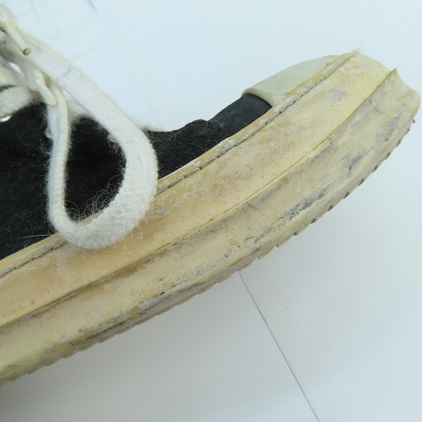 実際に弊社で買取させて頂いたRick Owens/リックオウエンス RAMONES/ラモーンズ スウェードレザー サイドジップスニーカー 41の画像 7枚目