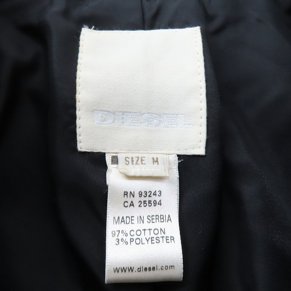 実際に弊社で買取させて頂いたDIESEL/ディーゼル デニム切替 ストライプ テーラードジャケット Mの画像 2枚目