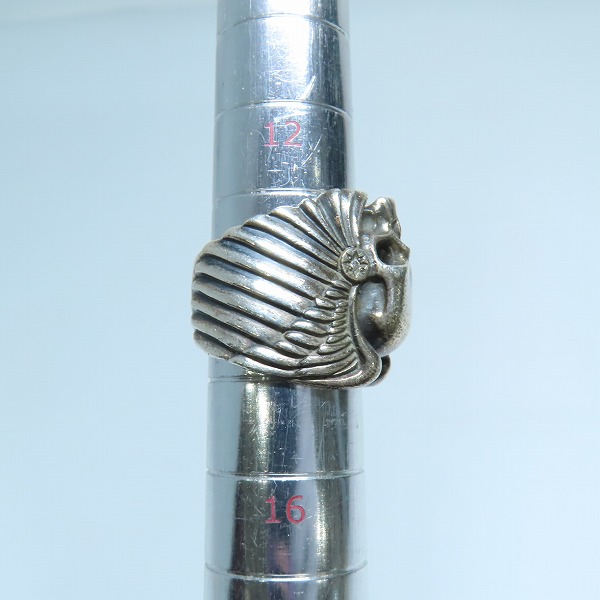 実際に弊社で買取させて頂いたLION HEART/ライオンハート ウイングスカルリング 12.5-15号の画像 8枚目