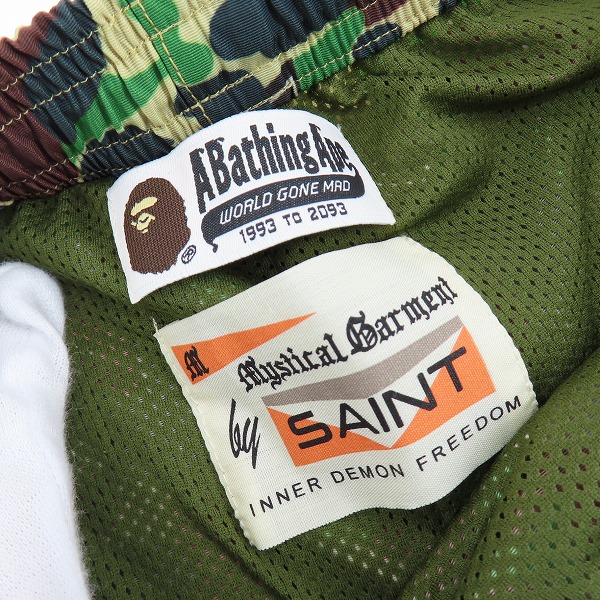 実際に弊社で買取させて頂いたA BATHING APE×SAINT MICHAEL/エイプ×セントマイケル HEART CAMO TRACK PANTS/カモフラ/迷彩 パンツ/Mの画像 3枚目