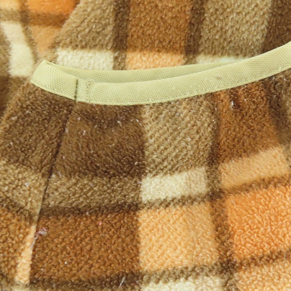 実際に弊社で買取させて頂いたEVISU/エヴィス 胸刺繍/バックカモメ フリース チェックジャケット/44の画像 5枚目