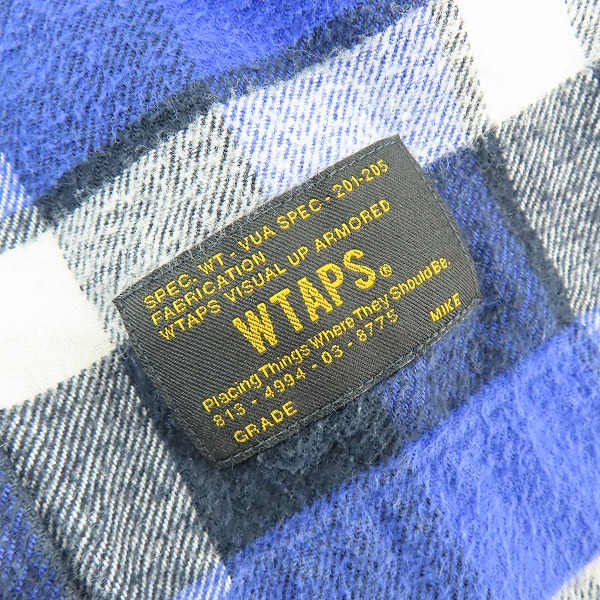 実際に弊社で買取させて頂いたWTAPS/ダブルタップス UNION L/S チェック ネルシャツ 141GWDT-SHM04/Mの画像 8枚目