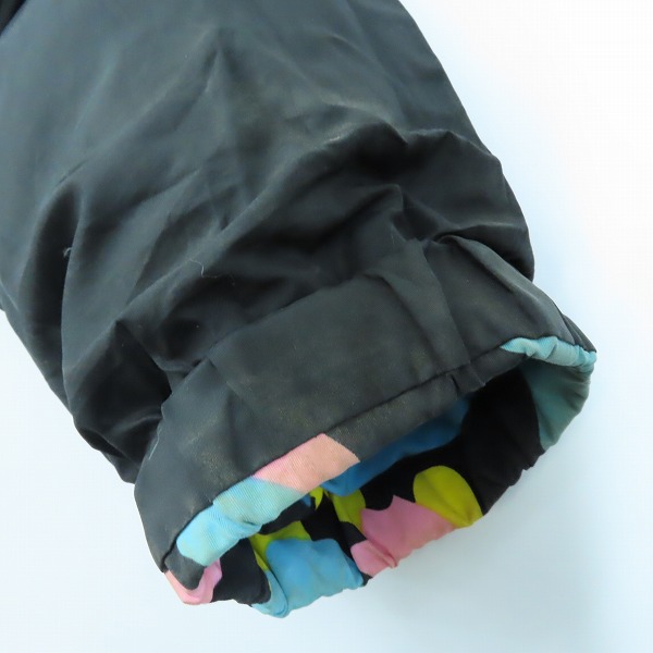 実際に弊社で買取させて頂いたA BATHING APE/アベイシングエイプ サルカモ/カモフラ/迷彩 リバーシブル ダウンジャケット ブラック/Lの画像 7枚目