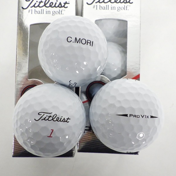 実際に弊社で買取させて頂いた【未使用/オウンネーム】Titleist/タイトリスト PRO V1x ゴルフボール ホワイト 2スリーブの画像 1枚目
