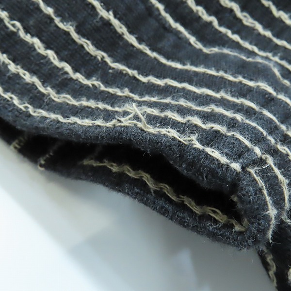 実際に弊社で買取させて頂いたCALEE/キャリー Square Jacquard Denim Oversize Cardigan/スクエア ジャガードデニム オーバーサイズ カーディガン/Lの画像 6枚目