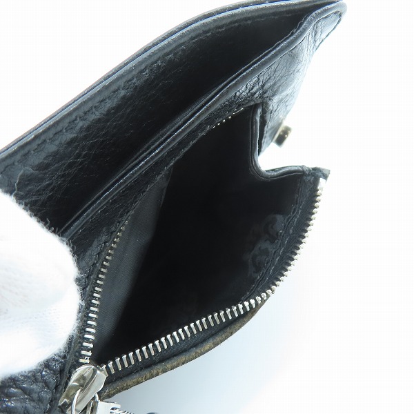 実際に弊社で買取させて頂いたCHROME HEARTS/クロムハーツ 1SNAP CROSS BALL BUTTON WALLET 1スナップ クロスボール ボタン ウォレット 二つ折り財布 の画像 4枚目