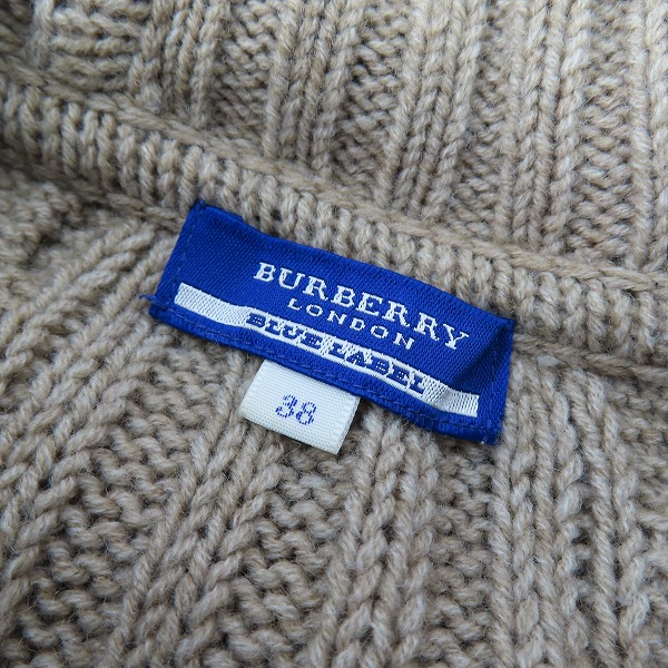 実際に弊社で買取させて頂いた【難有】BURBERRY LONDON BLUE LABEL/バーバリーロンドン ブルーレーベル ダッフルニットコート/E1F21-403-40/38の画像 2枚目