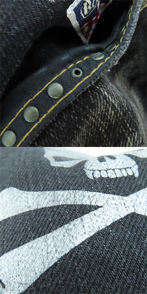 実際に弊社で買取させて頂いたRoen×BOBSON/ロエン×ボブソン スカルスタッズ ダメージ加工 デニムパンツ /33の画像 9枚目