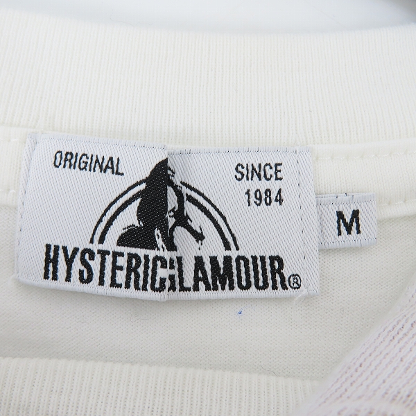 実際に弊社で買取させて頂いたHYSTERIC GLAMOUR/ヒステリックグラマー HYS LOVER 半袖カットソー/Tシャツ 02212CT01/ホワイト/Mの画像 2枚目