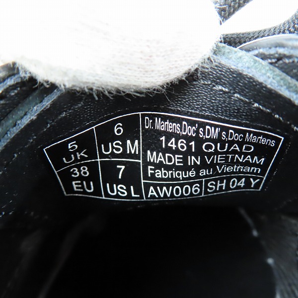 実際に弊社で買取させて頂いたDr.Martens/ドクターマーチン 3ホールシューズ/1461 QUAD PLATFORM LEATHER SHOES 25567001/UK5の画像 5枚目