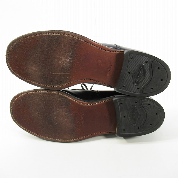 実際に弊社で買取させて頂いたALDEN/オールデン ミリタリーラスト ボックスカーフ プレーントゥ レザーシューズ 53711/6Dの画像 2枚目