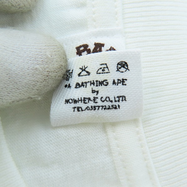 実際に弊社で買取させて頂いたA BATHING APE/アベイシングエイプ  BABY MILOタグ 半袖Tシャツ Lの画像 3枚目