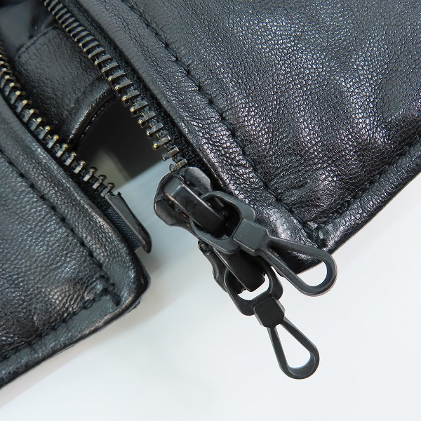 実際に弊社で買取させて頂いたnano universe/ナノユニバース  シングルライダース ゴートスキンレザー NUC03LO364GL/Mの画像 5枚目