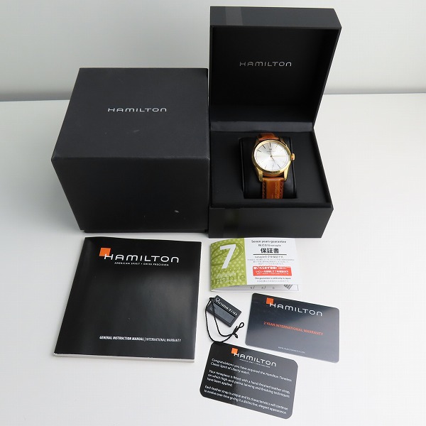 実際に弊社で買取させて頂いたHAMILTON/ハミルトン ジャズマスター スピリットオブリバティ デイト 自動巻き 腕時計 H424450の画像 8枚目