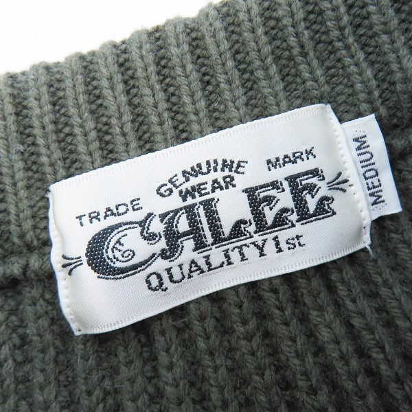 実際に弊社で買取させて頂いたCALEE/キャリー ウール混 ニット/セーター カーキ /Mの画像 2枚目