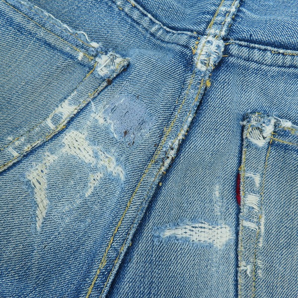 実際に弊社で買取させて頂いたLEVI'S/リーバイス ヴィンテージ 50s頃 501XX 隠しリベット刻印12/ボタン裏点々/オフセット デニム パンツ/ジーンズの画像 8枚目