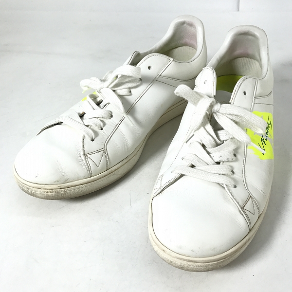 実際に弊社で買取させて頂いたLouis Vuitton/ルイヴィトン ルクセンブルグライン ローカットスニーカー ホワイト×イエロー MS1108/8.5