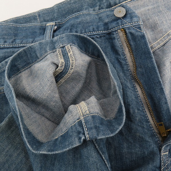 実際に弊社で買取させて頂いたEVISU/エヴィス Lot2005 カモメプリント/刺繍 デニム ハーフパンツ/36の画像 2枚目