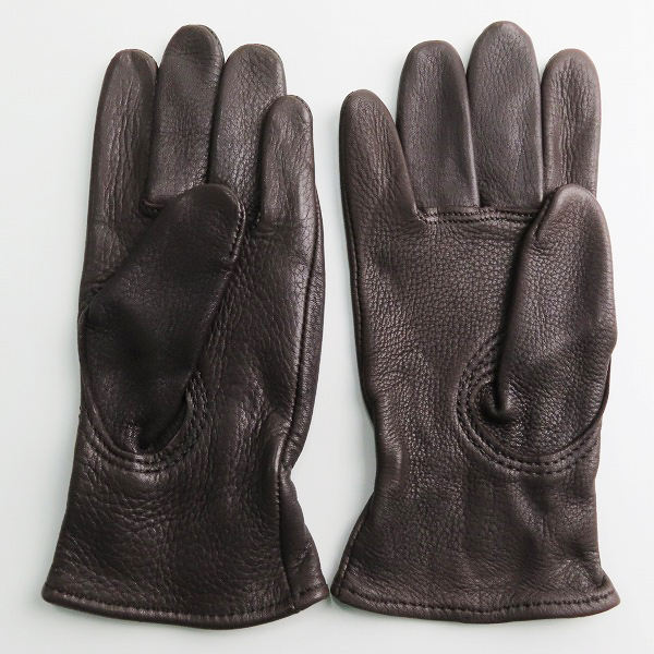 実際に弊社で買取させて頂いたCHURCHILL/チャーチル ディアスキン/鹿革 米国製 グローブ ウォールナット/Sの画像 1枚目